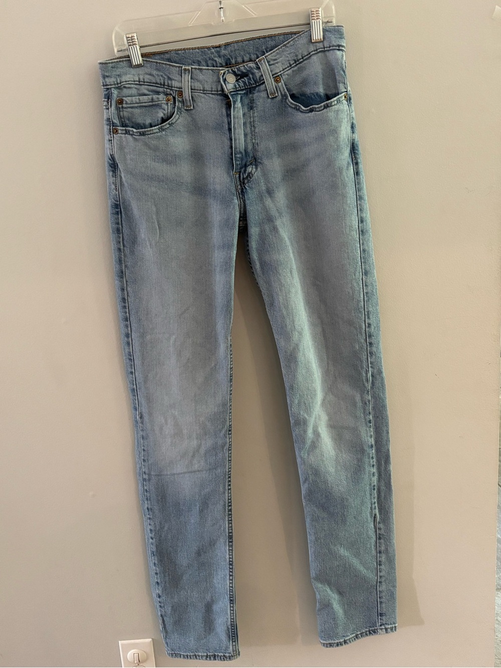 Levi's 511 Slim Fit Jeans Light Wash Mens 32x36 Tall Light Blue Denim Classic